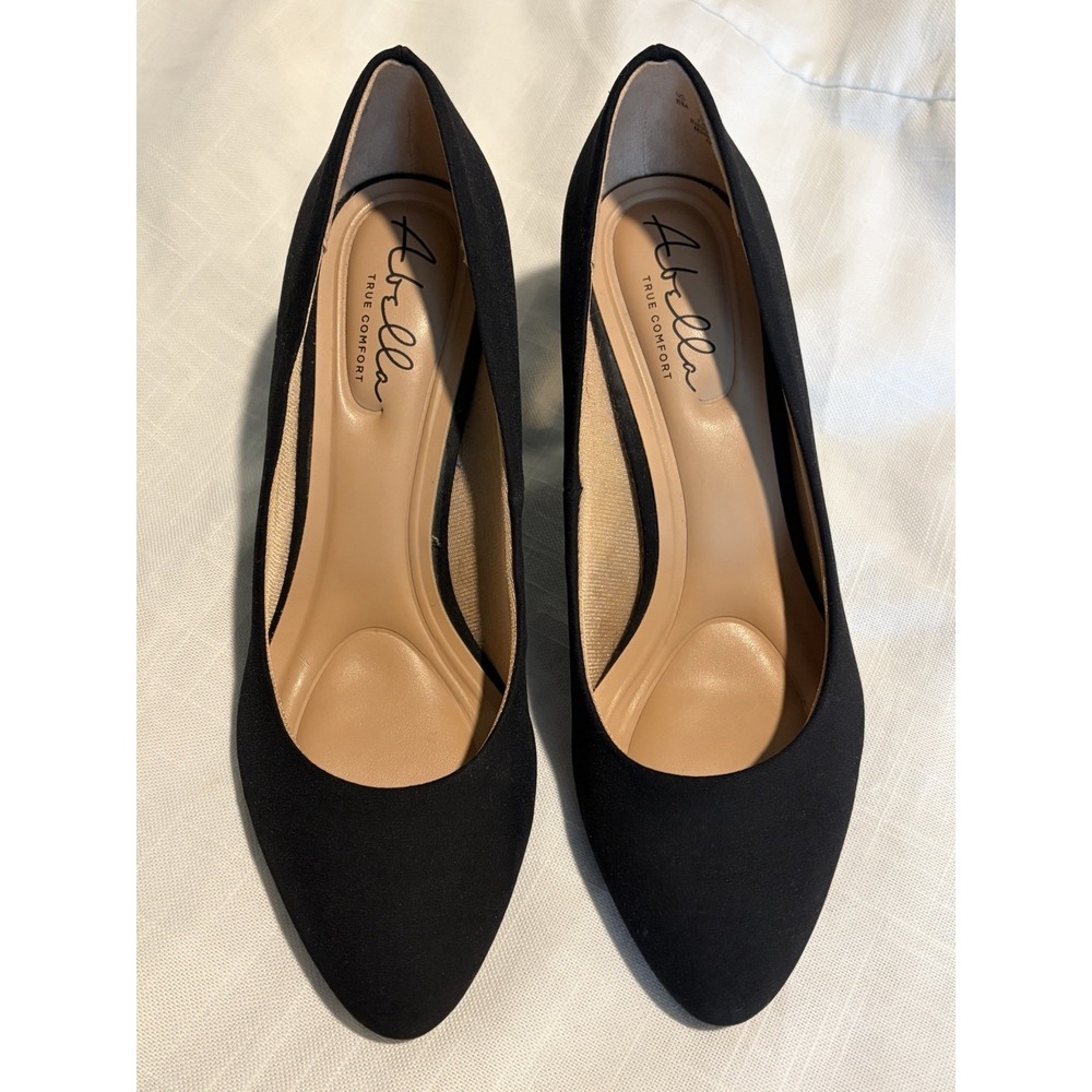 Abella True Comfort Galaxy Black Pumps Shoes~US 8M~ 3 " Heels Closed Toe Classic - Picture 2 of 10